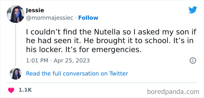 33. Bring the Nutella to school for emergencies