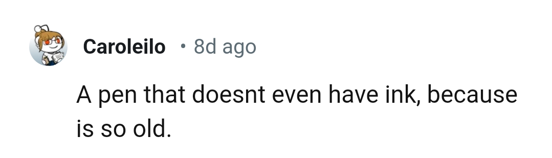 Why would you give a pen that has no ink?