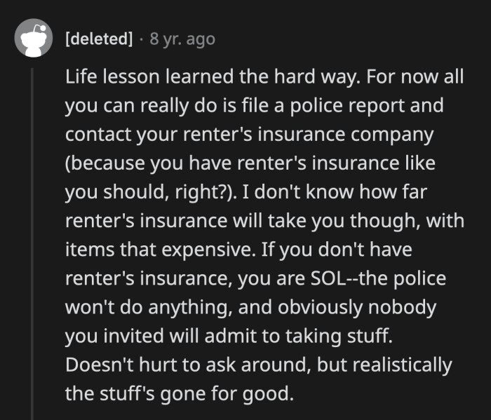 This is a very expensive lesson for OP to learn