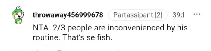 It's just selfish that more people are inconvenienced by this