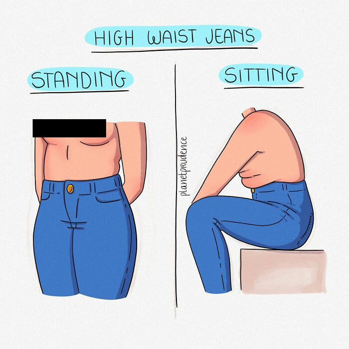 1. The Irony of High-Waist Jeans
