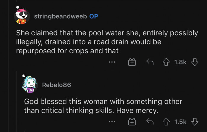 This is how OP drained the pool: