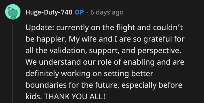 OP updated and ended up going on the trip