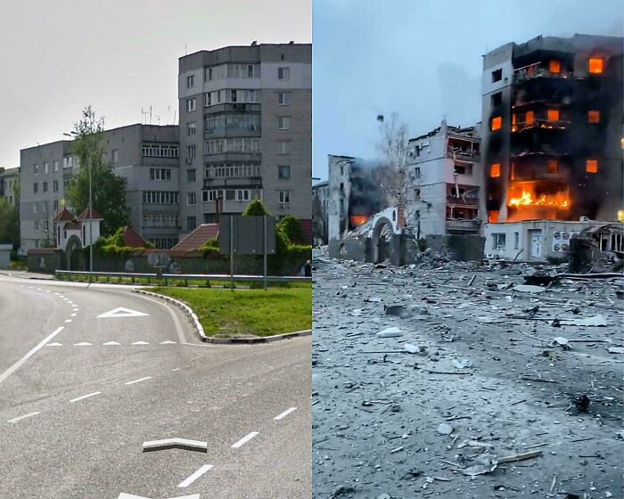 7. Borodyanka, Ukraine: Before the War and After the War