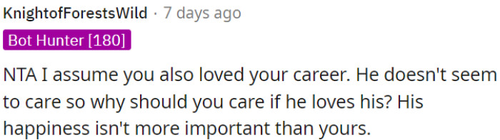 Your happiness is equally valuable