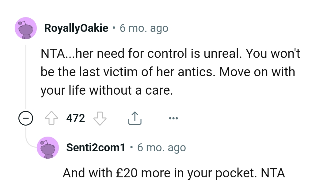 The OP should move on without a care