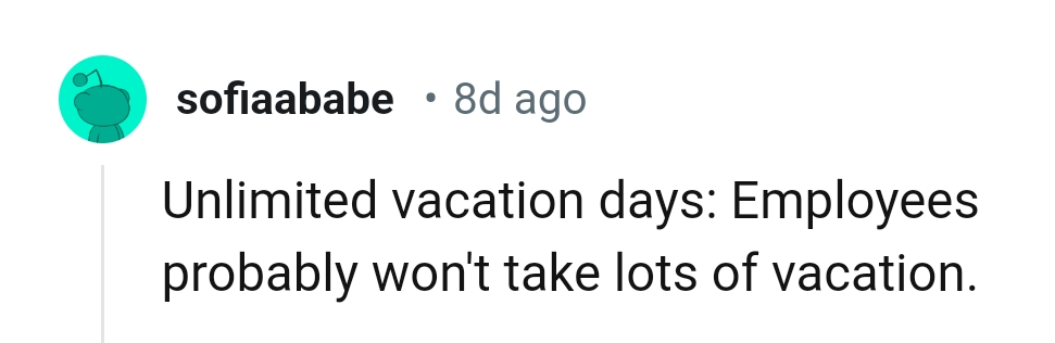 Taking lots of vacation