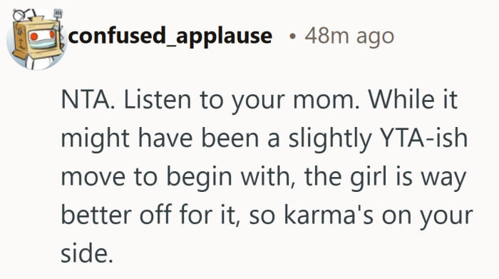 Not the cleanest move, but it may have saved her from something worse.