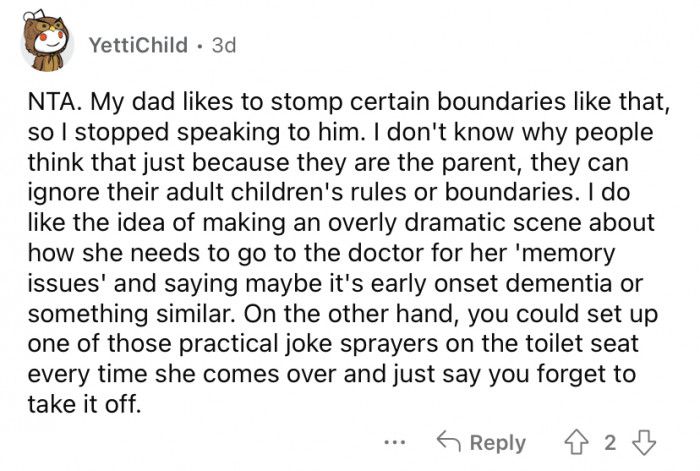 Parents need boundaries too.