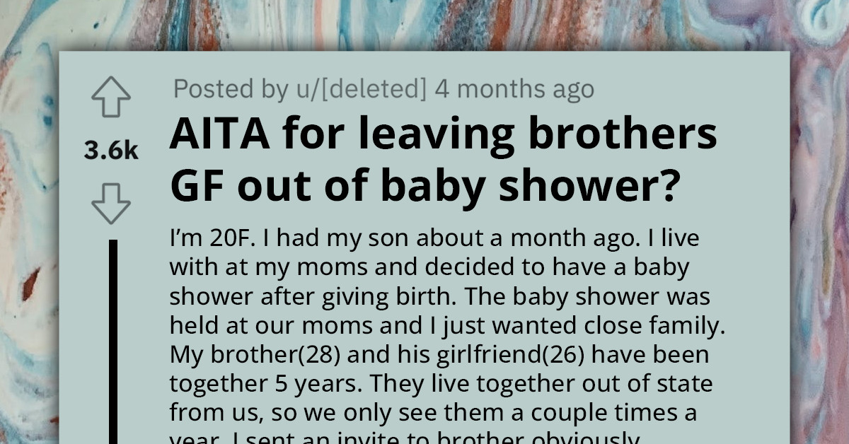 Redditor Purposely Excludes Her Brother's Girlfriend From Her Baby Shower Because They're Not Married, Gets Criticized For Being Jealous
