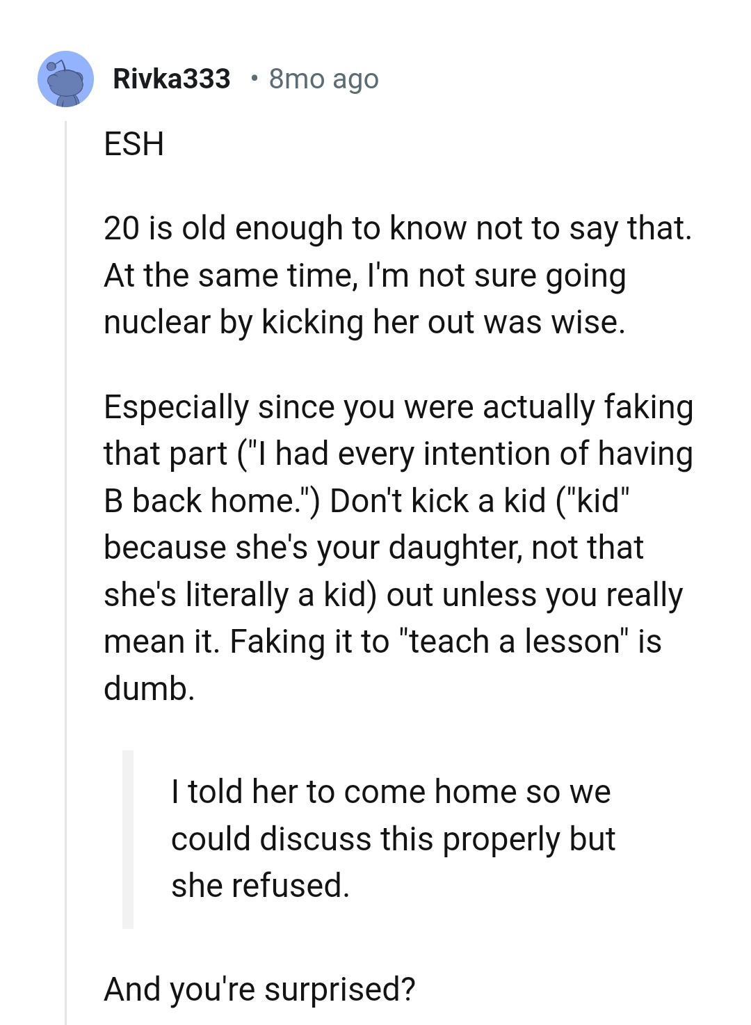 The OP was actually faking that part