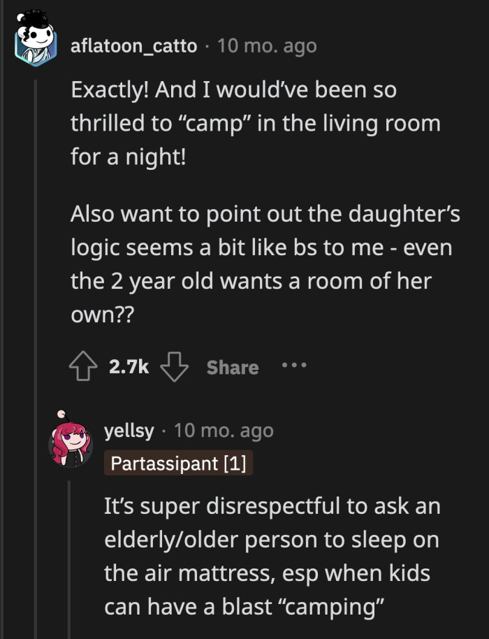I doubt OP's grandkids would even mind camping in the living room or sharing one bedroom for a few days