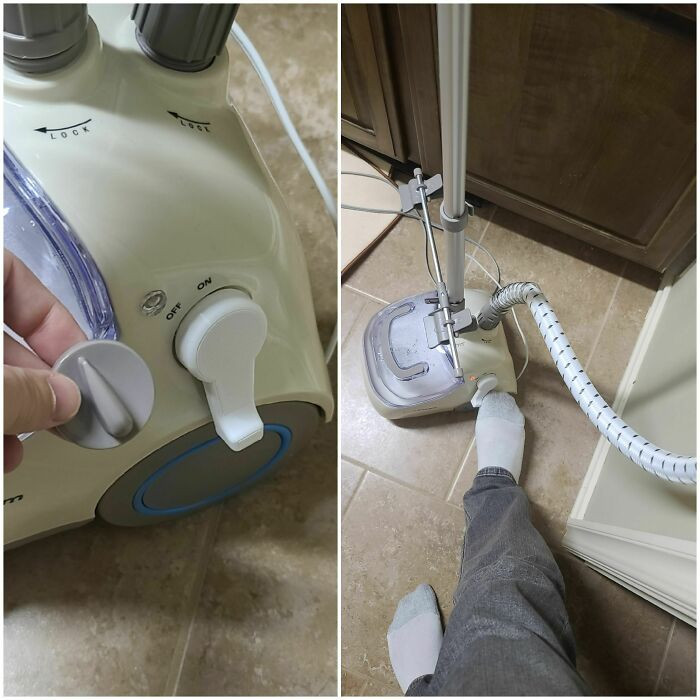 "I'm Lazy And Didn't Want To Bend Down To Turn My Steamer On Or Off"