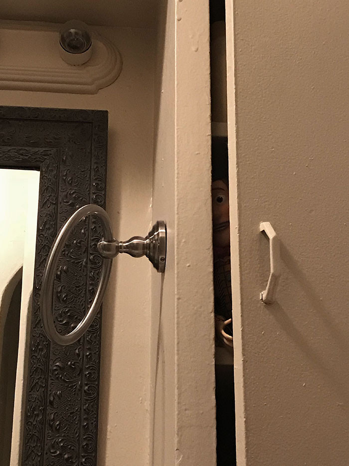 43. Looked Up And Noticed This While Using The Bathroom