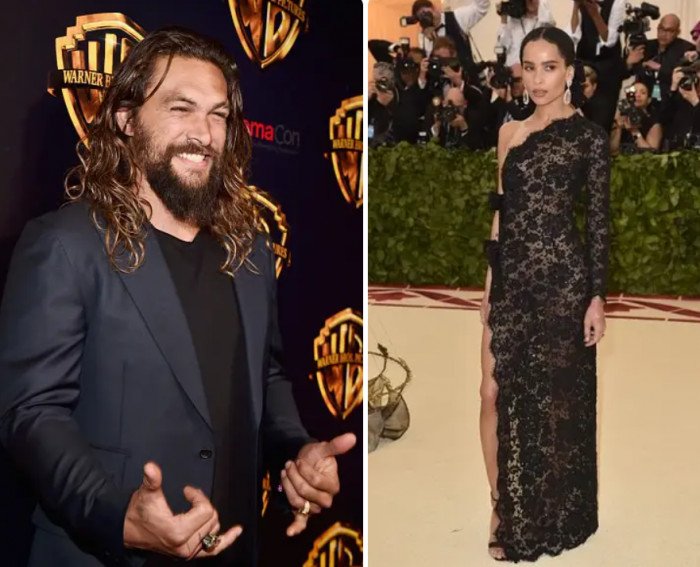 4. Jason Momoa, known for his roles in Game of Thrones and Aquaman, is Zoë Kravitz's stepfather.