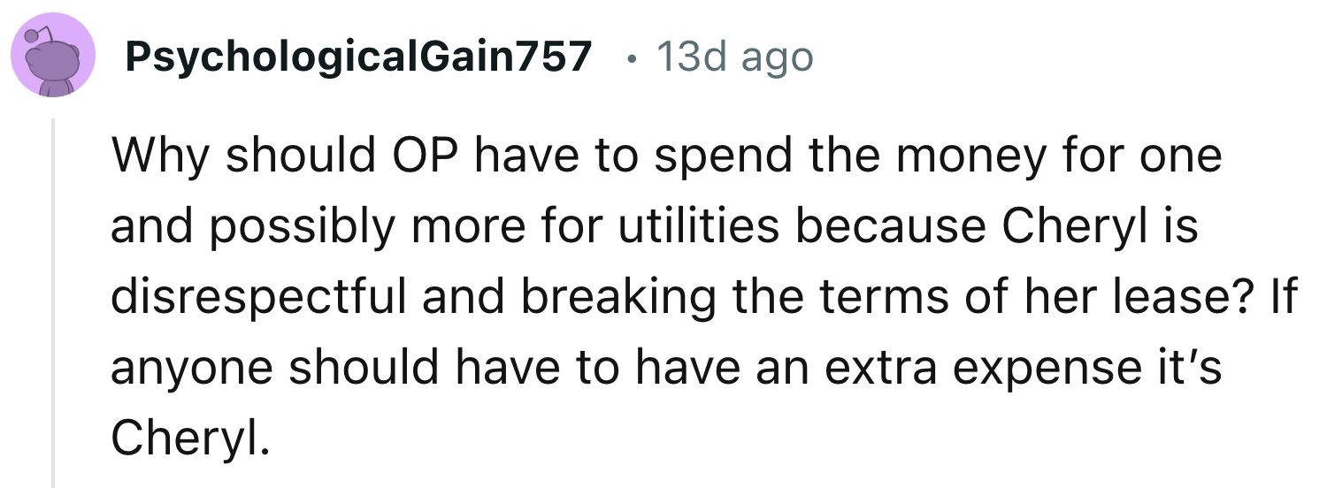 OP's Housemate Was Being Disrespectful