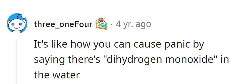 Ah, the power of scientific jargon to induce instant panic!