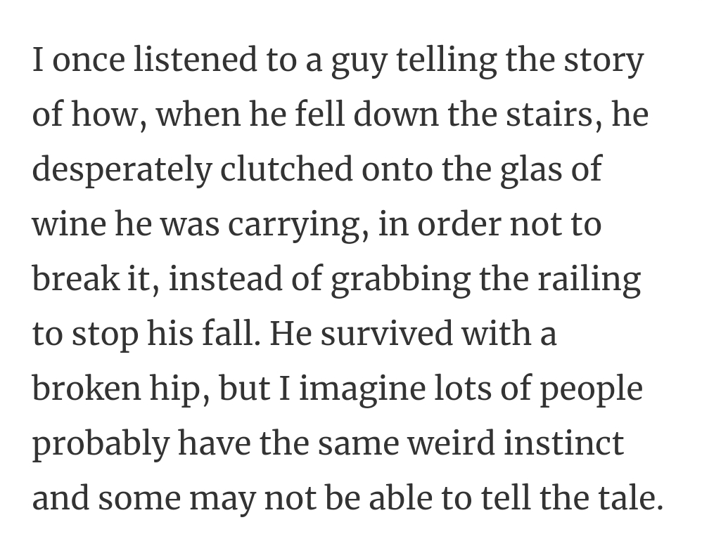 17. Falling down the stairs