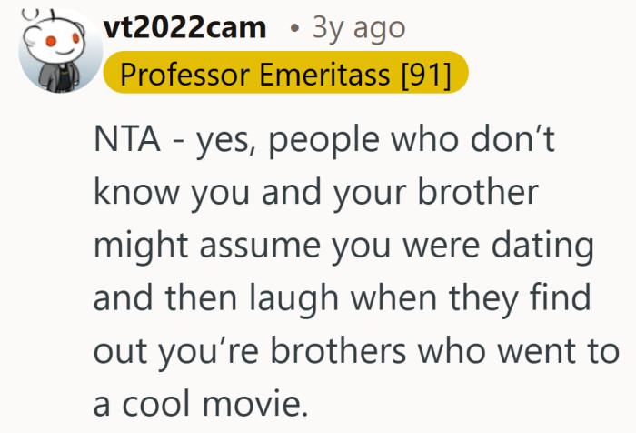 Turns out the worst case scenario here is a quick laugh and a good movie recommendation.