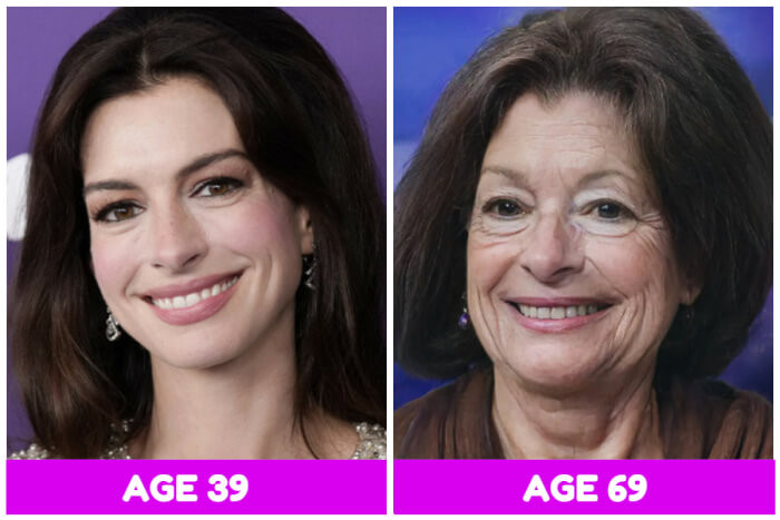 8. Anne Hathaway looks like a super sweet old lady with a sense of humor. We're loving it.