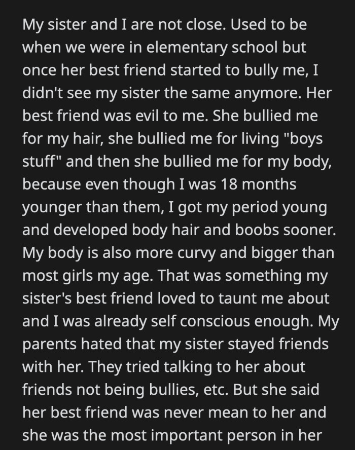 Their parents agreed to attend the funeral, but OP chose to stay home with her older brother who will come home from university to keep OP company.