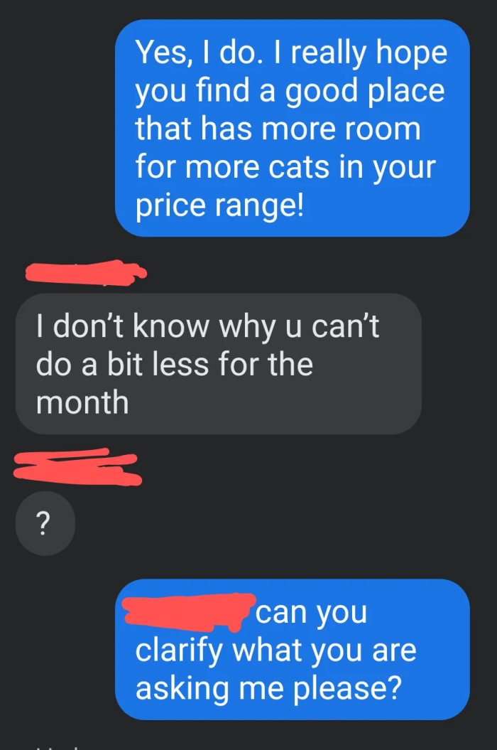 The cat lady will need to find another place to rent