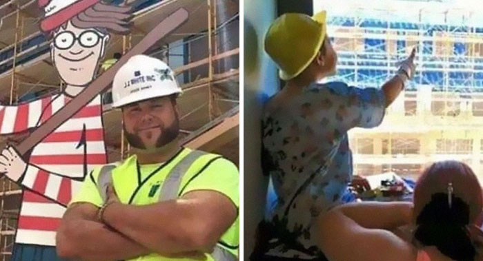 3. Indiana construction worker Jason Haney hid a giant