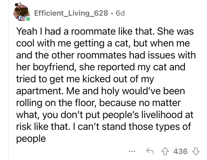 You can't risk getting your roommate into that kind of trouble.