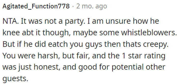 OP's review was harsh but fair.