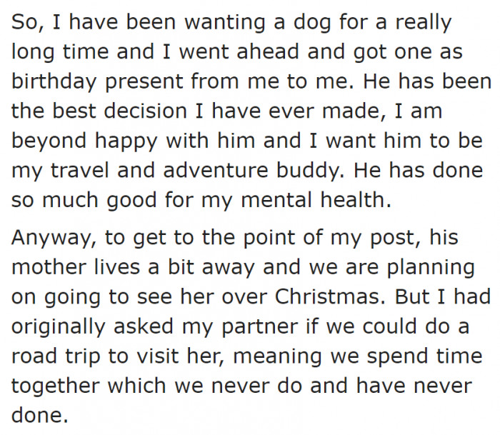 So she made her birthday special by gifting herself a dog.