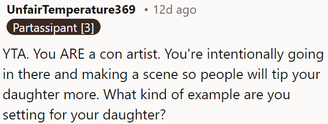 Ella's mother is setting a poor example.