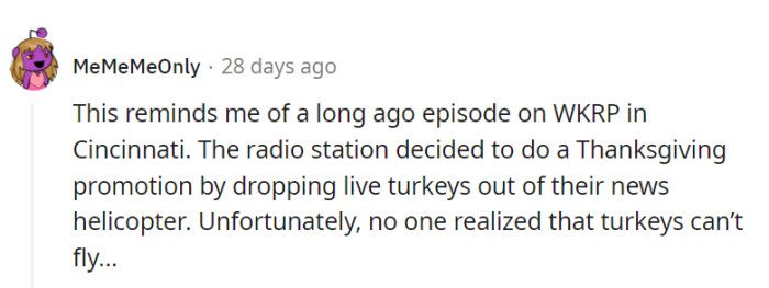 Clearly, that was one airborne broadcast that didn't quite take flight.