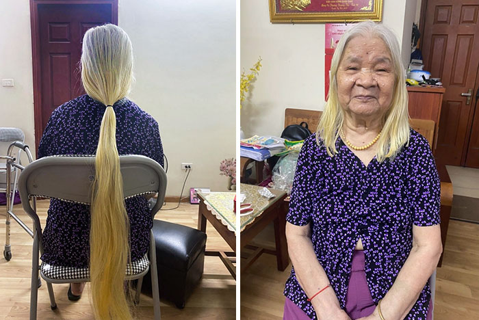 34. This 93-Year-Old Grandmother Donated Her Precious Hair To The Cancer Patient