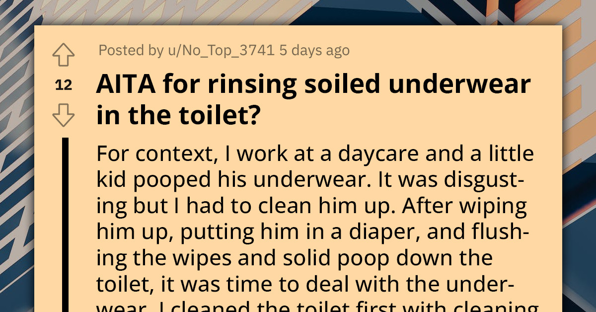 Parents In Uproar Over Daycare Worker's 'Bizarre' Way Of Washing Their Child's Soiled Underwear