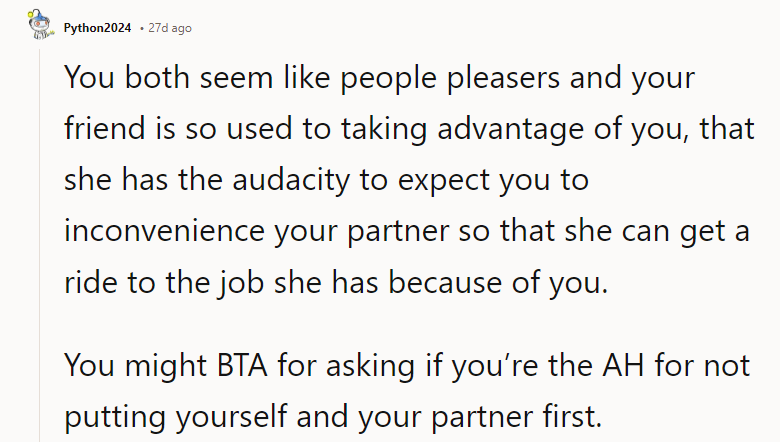 You Might Be the AH for Not Putting Yourself and Your Partner First