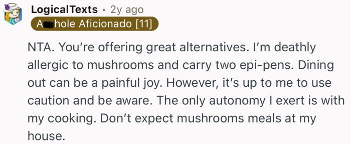 “I’d be thinking not TA if she’s old enough to know not touch the drink with pineapple.”