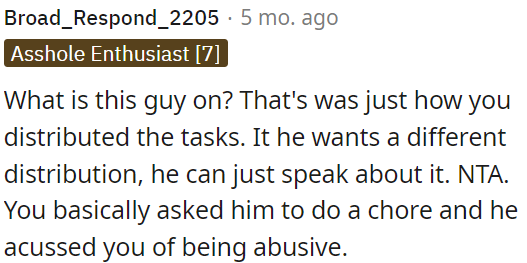 If he wants it done differently, they should communicate.