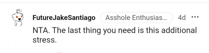 No additional stress needed.