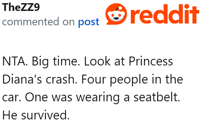 Princess Diana's crash is a prime example of why you should wear a seatbelt every time you ride in a car.