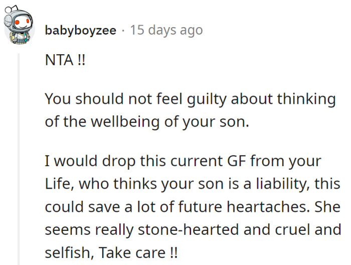 If the girlfriend's script reads 