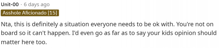 Yes, because their moving in affects everyone in the household.