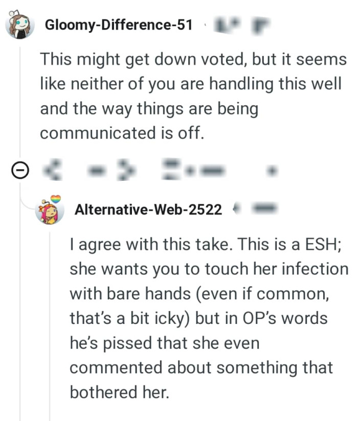 Neither the OP nor his girlfriend is handling the situation well