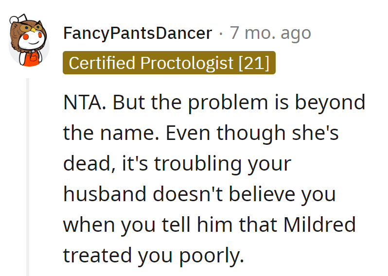 The Ghost of Mildred Shouldn't Haunt the Marriage Decisions. Time for Some Therapy, Not a Séance!