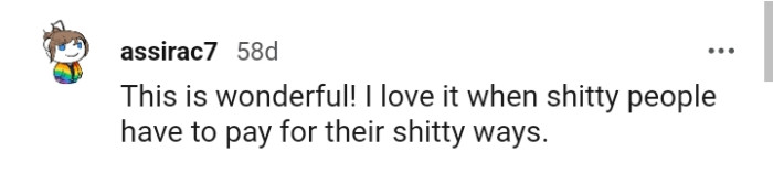 This Redditor loves it when messy people have to pay for their messy ways