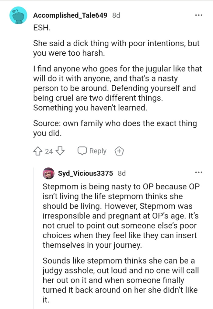 This Redditor believes the OP was too harsh