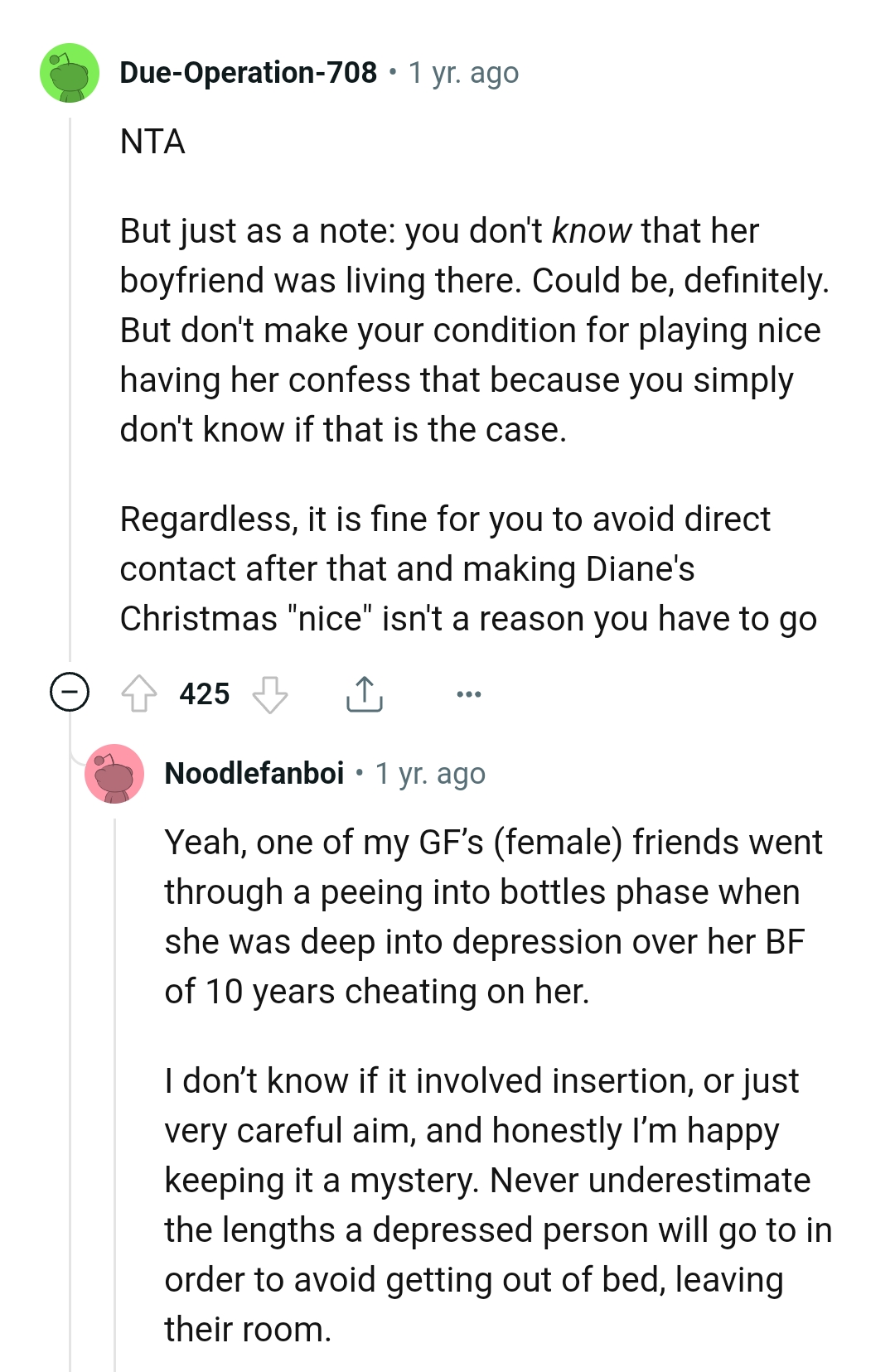 OP did avoid direct contact