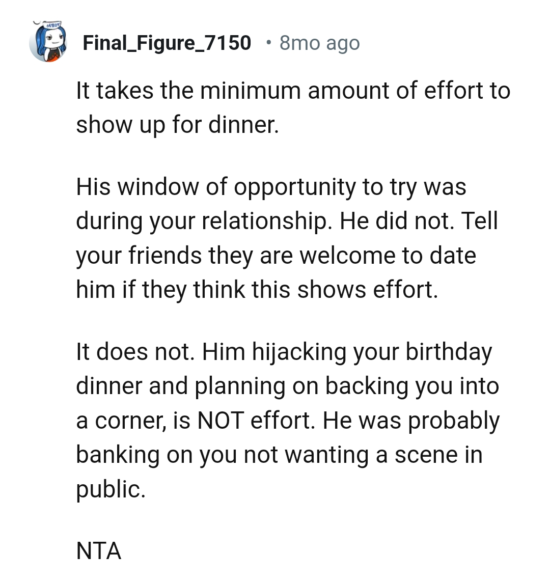 He's Probably Banking on the OP