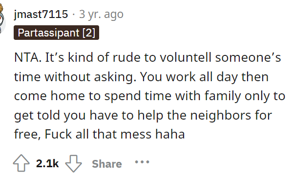 It's definitely rude, and many of us agree that the wife was the one who was out of line here by suggesting her husband would help.