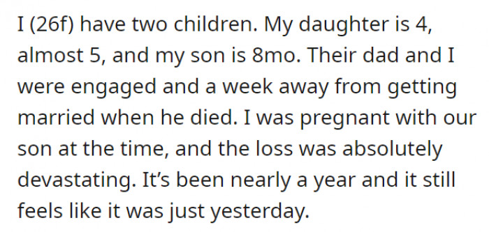 We can only imagine how much the OP had to carry during this time (while pregnant, at that). She certainly sounds like a strong woman and mother.