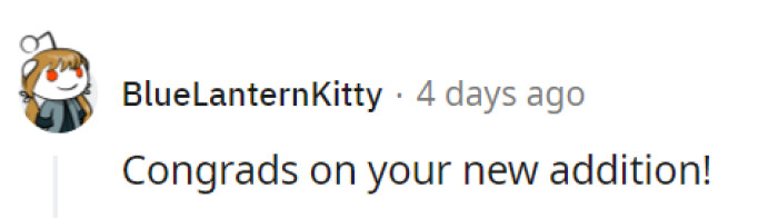 This commenter's just happy for OP.